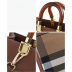 Checkered Patchwork Square Handbag