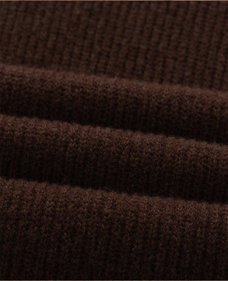 Versatile Knitted Warm Scarf - Red