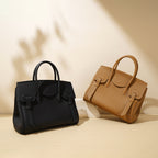 Textured Lychee-Pattern Large-Capacity Kelly Handbag