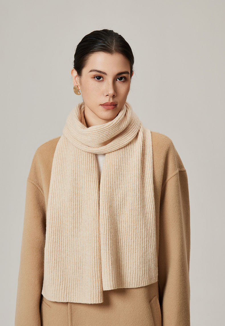 Versatile Knitted Warm Scarf - Red