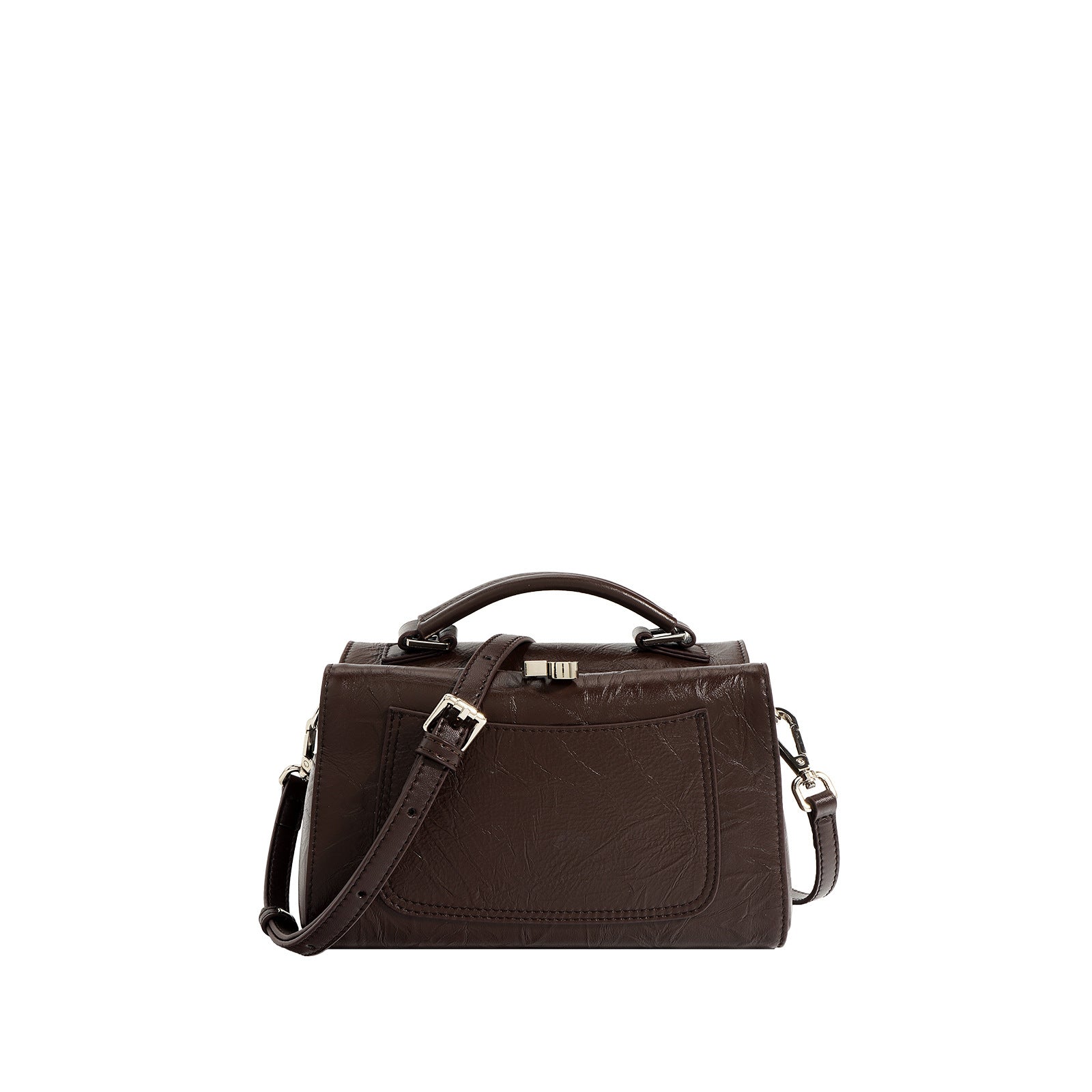 Genuine Leather Box Bag – Simple Niche Shoulder Crossbody