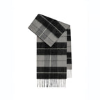 Classic Plaid Cashmere Scarf - Ash pink grid