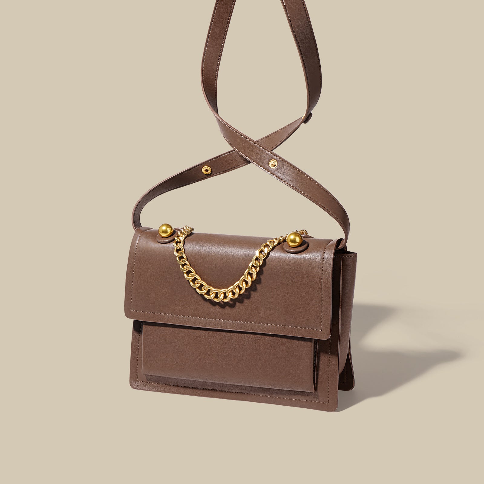 Textured Niche Chain Hobo Crossbody