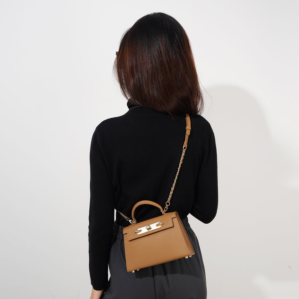 Chic Chain Flap Mini Small Square Handbag Kelly Bag