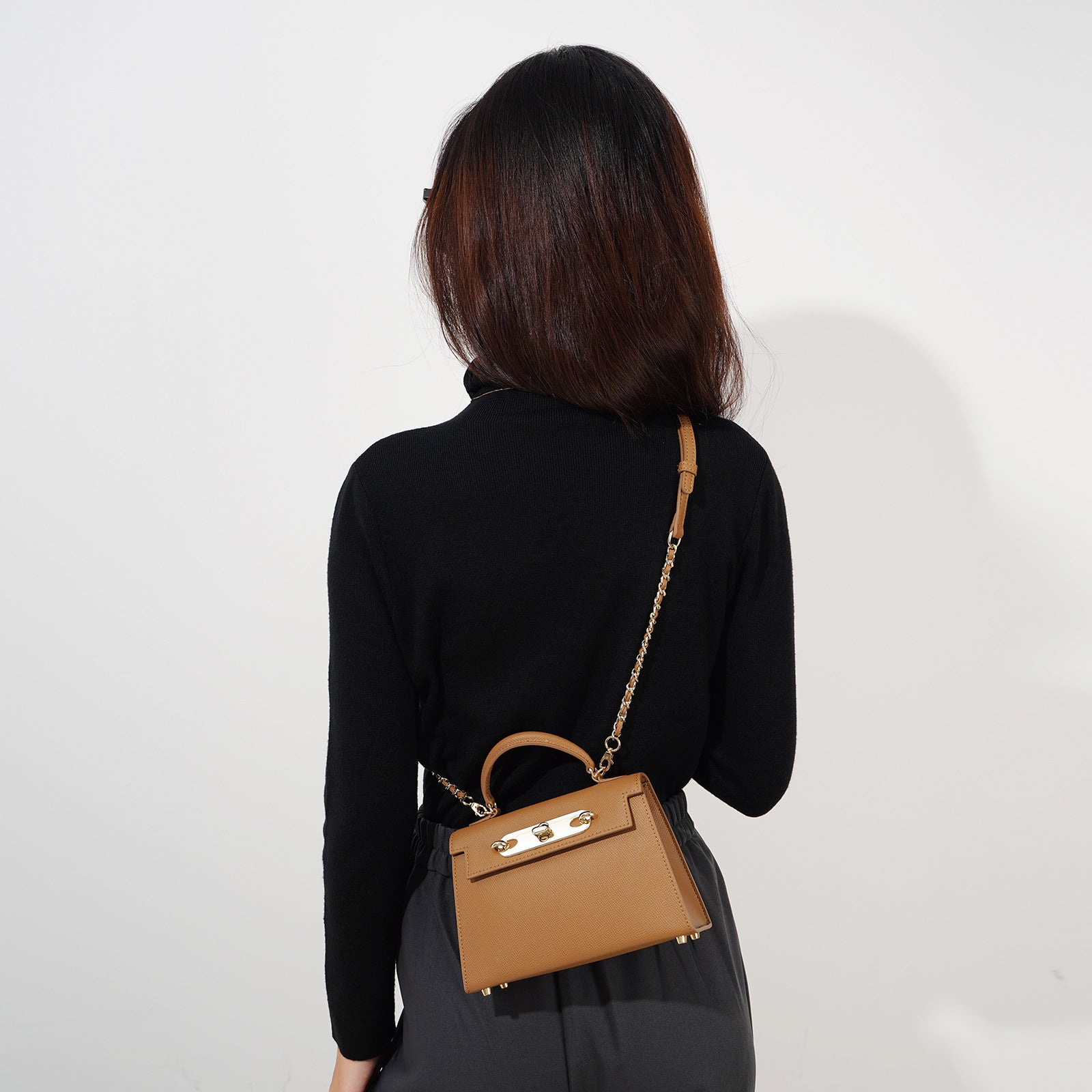 Chic Chain Flap Mini Small Square Handbag Kelly Bag