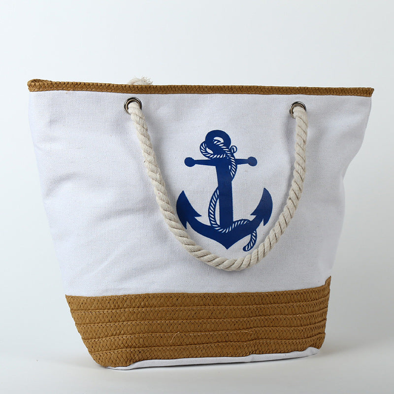 Oversized Canvas Beach Tot Bag