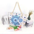 Boho Evil Eye Canvas Tote Bag