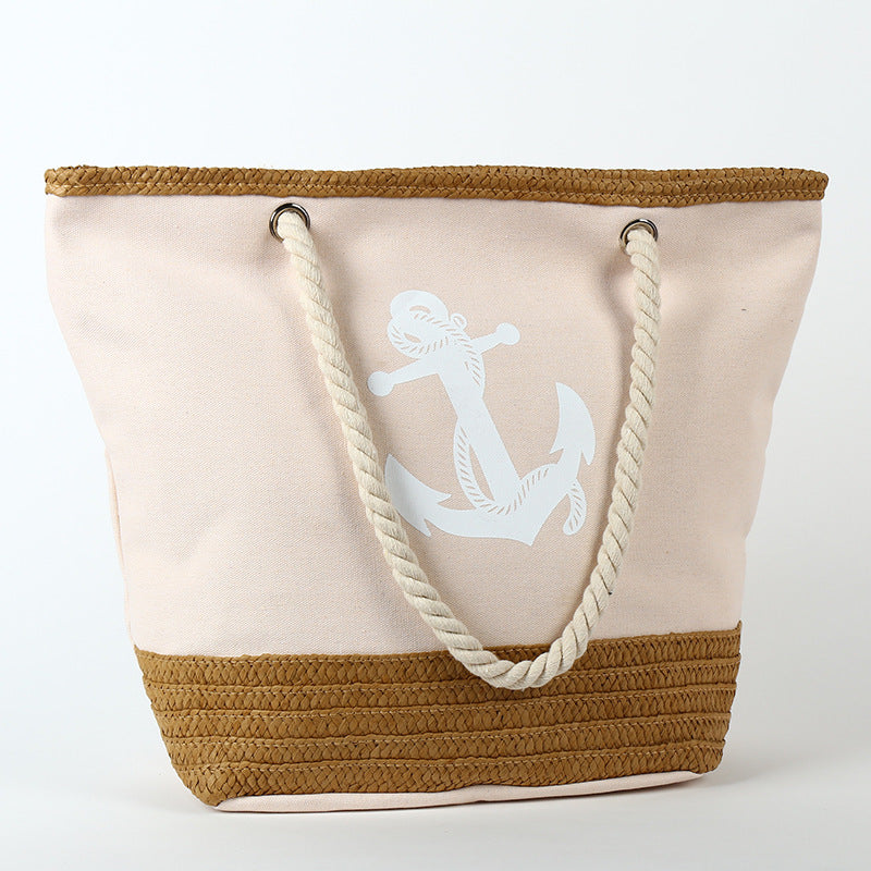 Oversized Canvas Beach Tot Bag