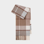 Wool Plaid Winter Shawl Scarf