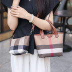 Check Pattern Cylinder Bag