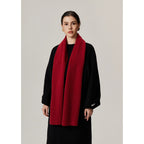 Versatile Knitted Warm Scarf - Red