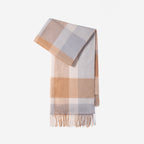 Wool Plaid Winter Shawl Scarf