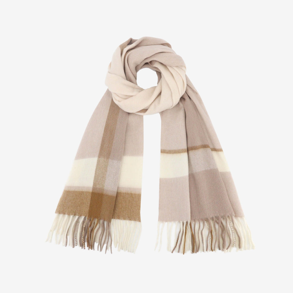 Wool Plaid Winter Shawl Scarf