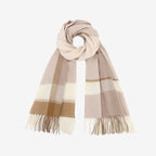 Wool Plaid Winter Shawl Scarf