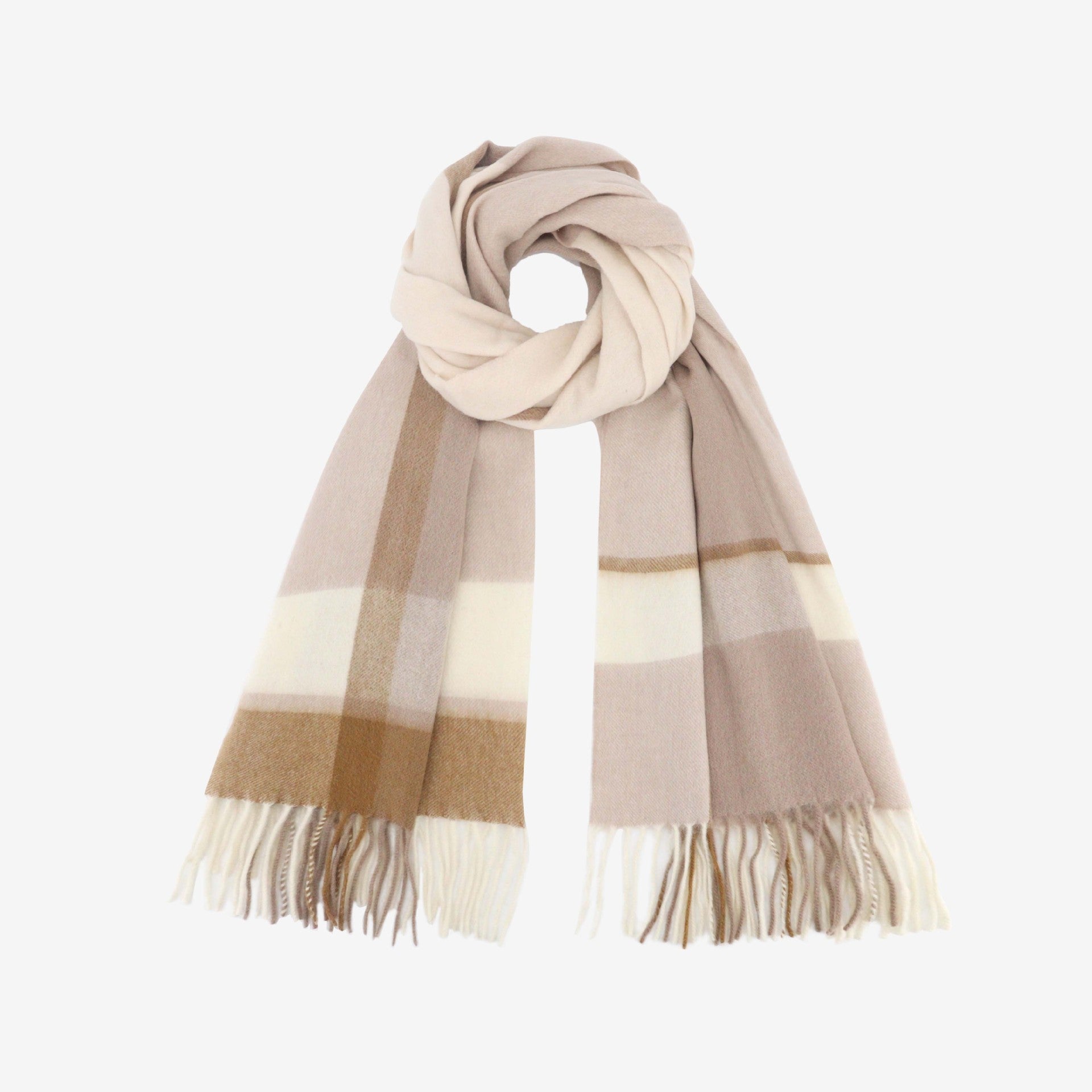 Wool Plaid Winter Shawl Scarf