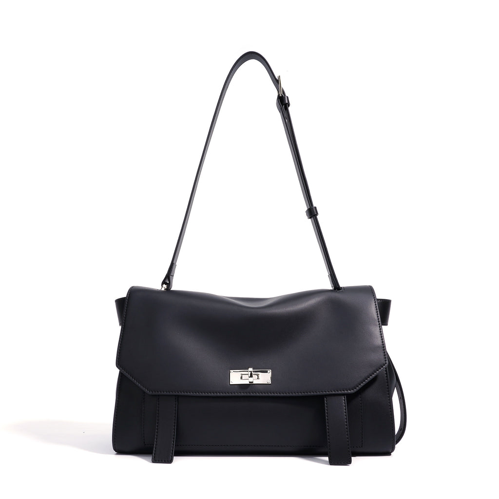 Chic Small Square Shoulder Crossbody Bag with Lock