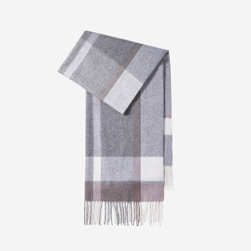 Wool Plaid Winter Shawl Scarf