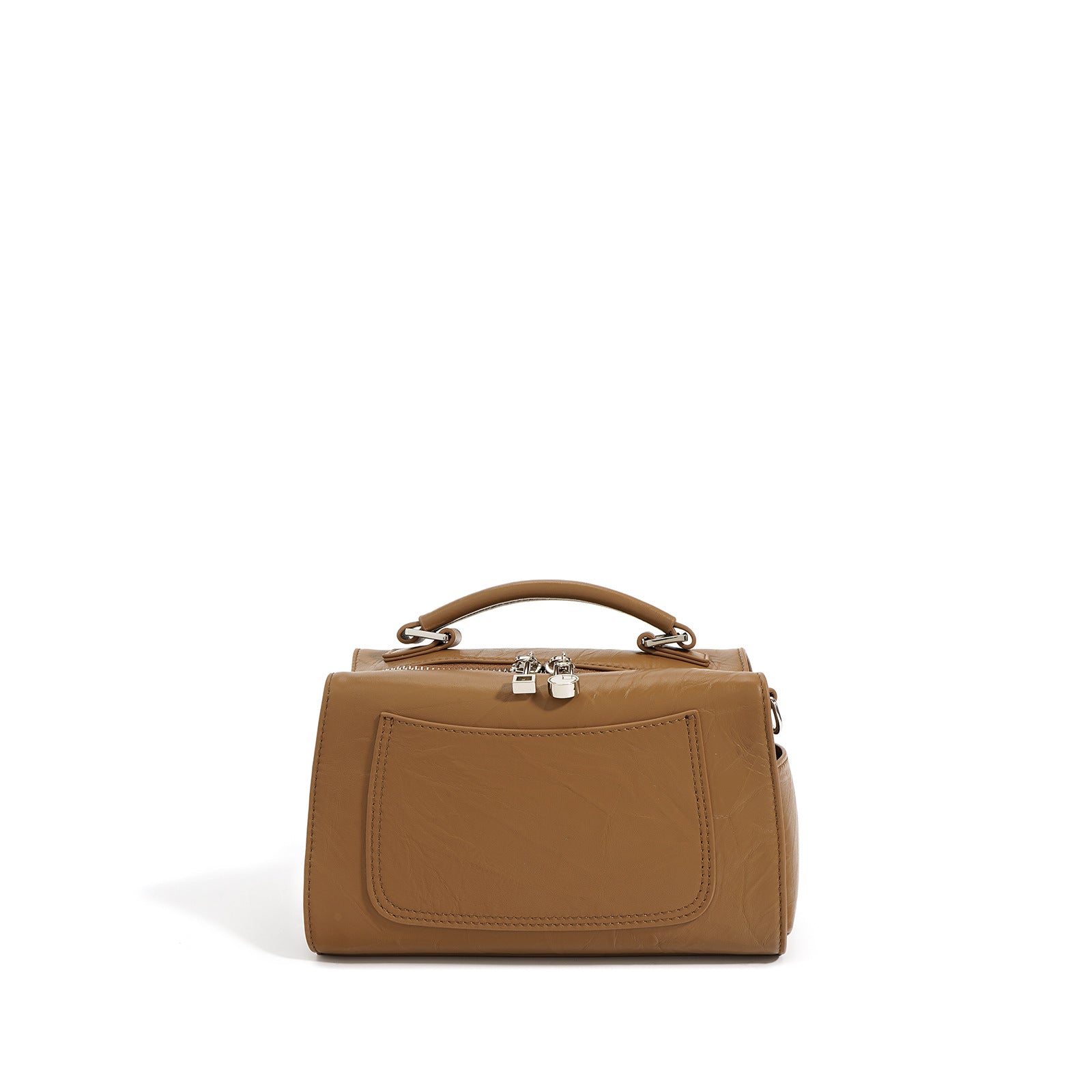 Genuine Leather Box Bag – Simple Niche Shoulder Crossbody