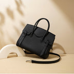 Textured Lychee-Pattern Large-Capacity Kelly Handbag