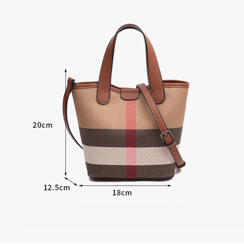 Check Pattern Cylinder Bag