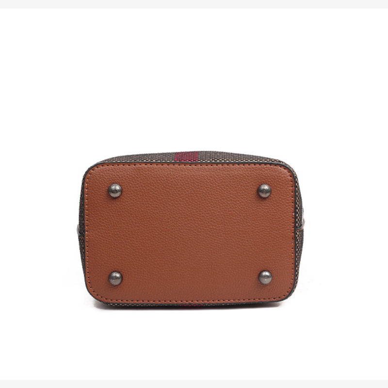 Check Pattern Cylinder Bag