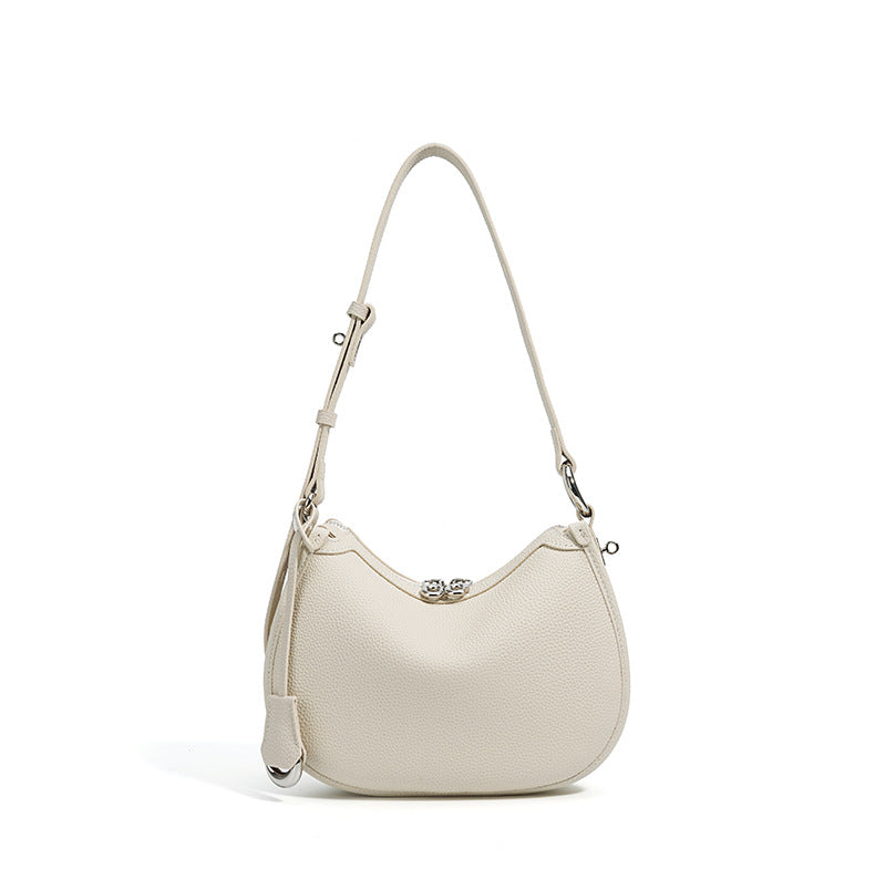 Genuine Leather Simple Niche Shoulder Crossbody Bag