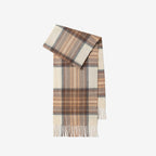 Classic Plaid Cashmere Scarf - Ash pink grid