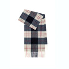 Classic Plaid Cashmere Scarf - Ash pink grid
