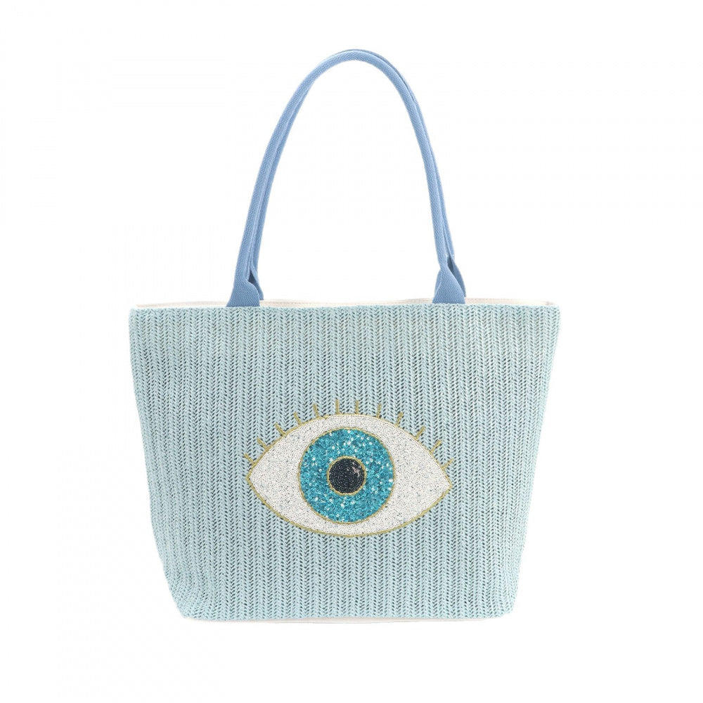 Evil Eye Large Boho Beach Tote Bag