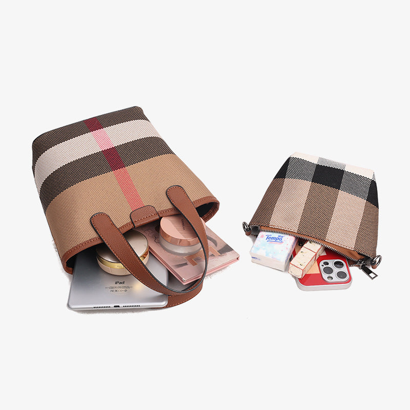 Check Pattern Cylinder Bag