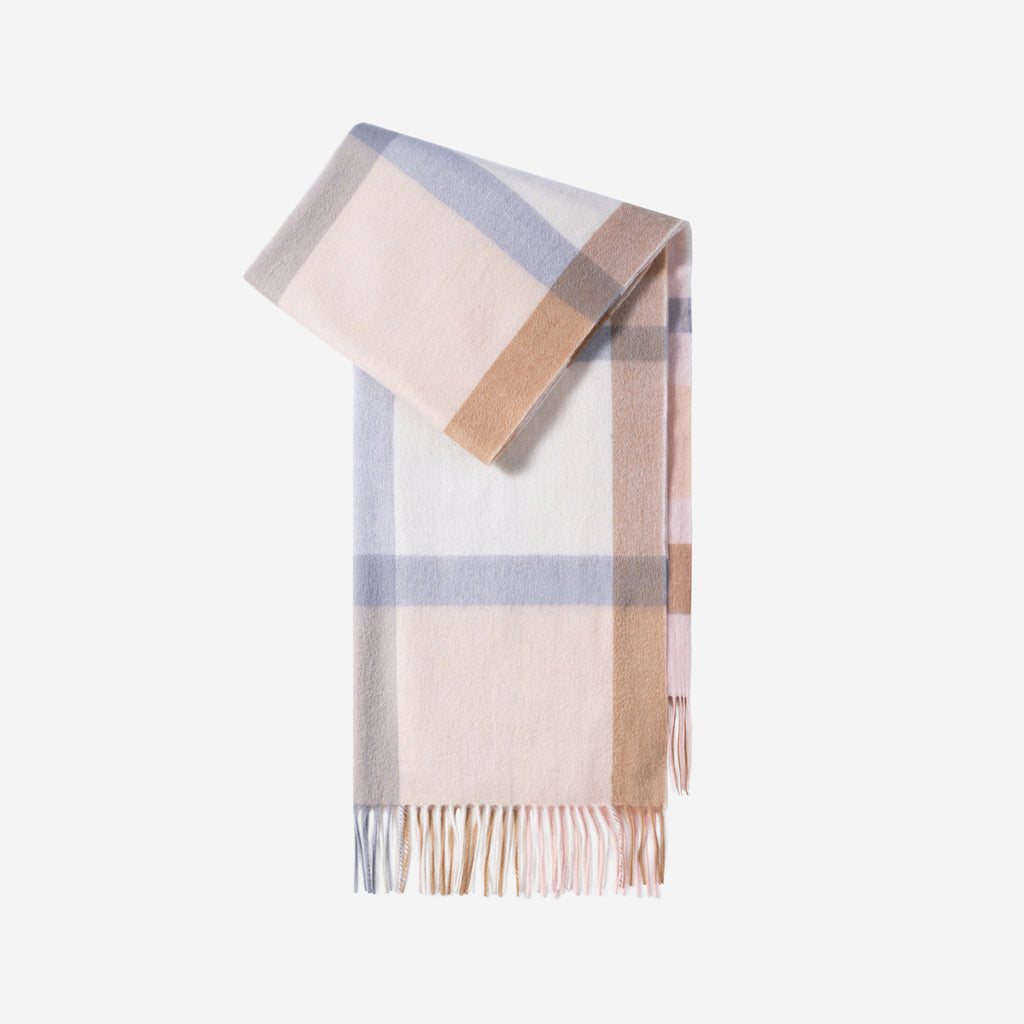 Wool Plaid Winter Shawl Scarf