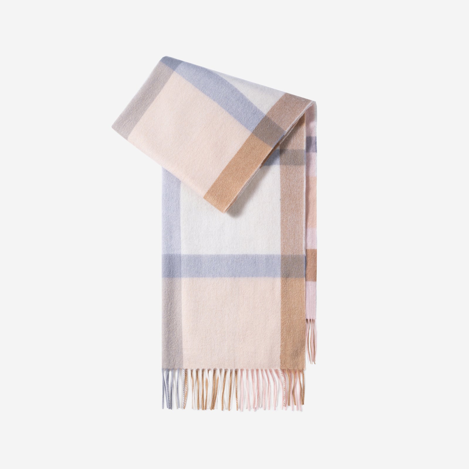 Wool Plaid Winter Shawl Scarf