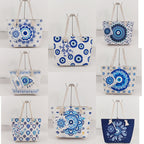 Boho Evil Eye Canvas Tote Bag