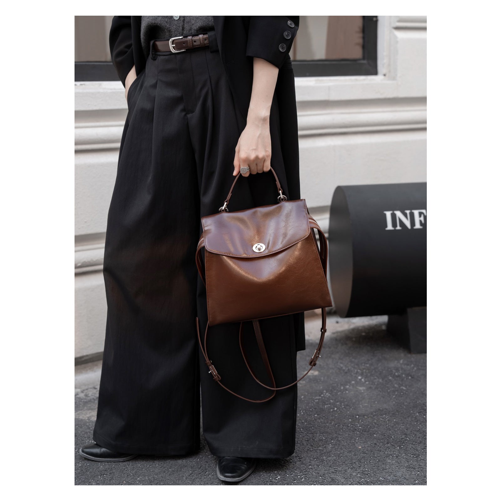 Chic Simple Commuter Backpack Handbag