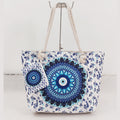 Boho Evil Eye Canvas Tote Bag