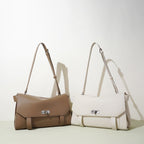 Chic Small Square Shoulder Crossbody Bag with Lock