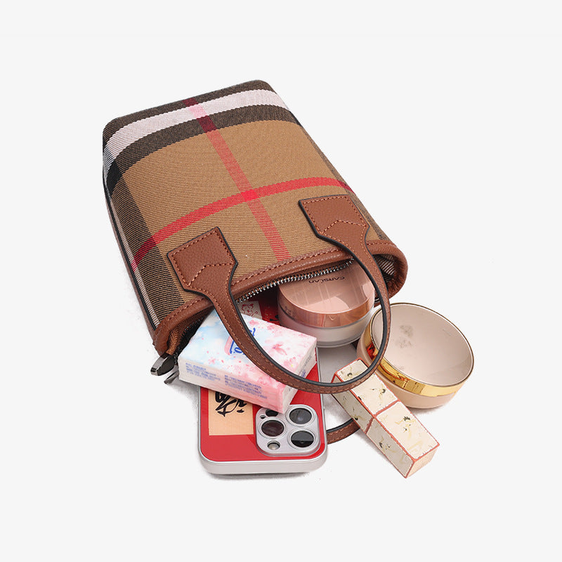 Classic Plaid Canvas Mini Crossbody Bag