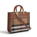 Checkered Patchwork Square Handbag