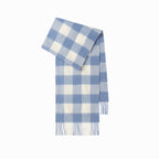 Classic Plaid Cashmere Scarf - Ash pink grid