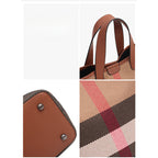 Check Pattern Cylinder Bag