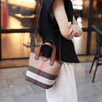 Check Pattern Cylinder Bag