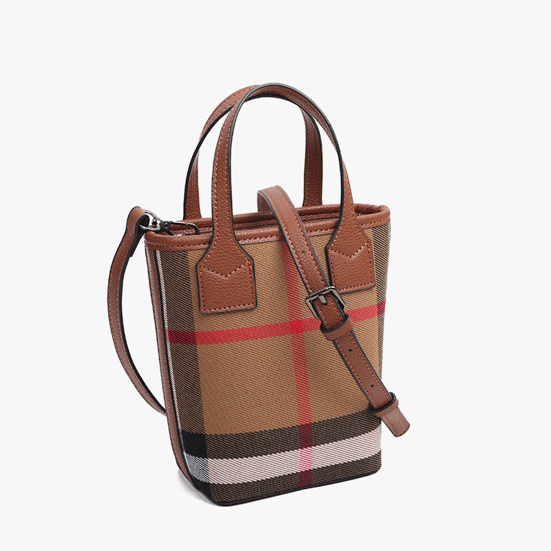 Classic Plaid Canvas Mini Crossbody Bag