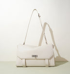 Chic Small Square Shoulder Crossbody Bag with Lock