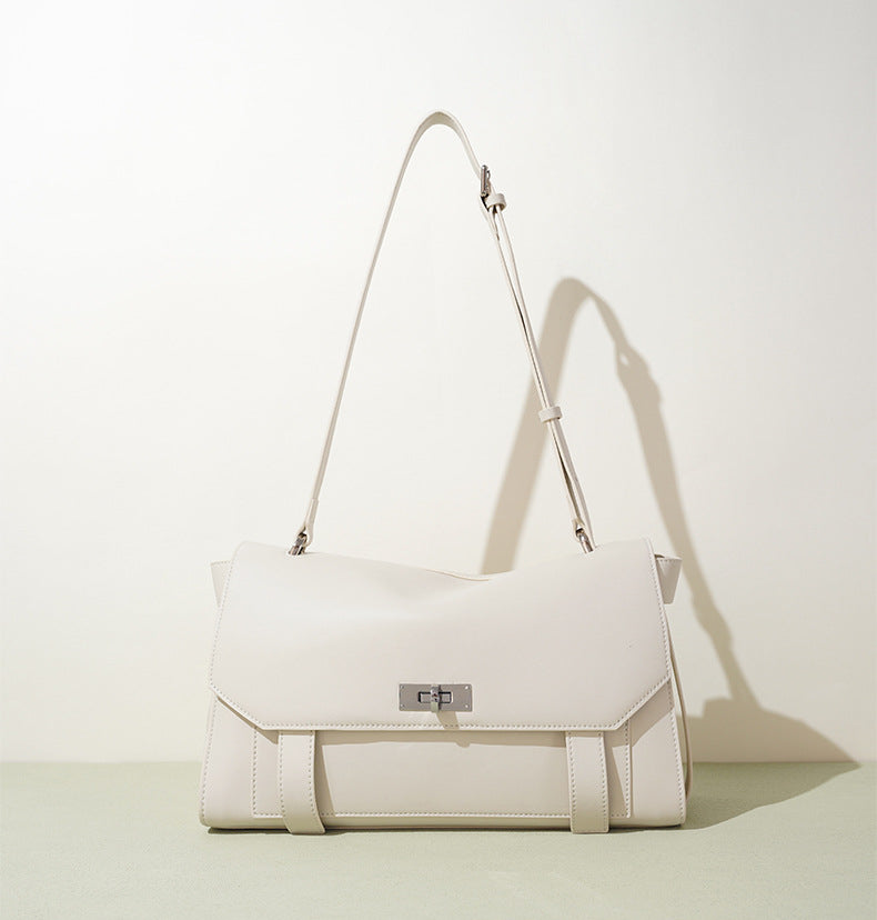 Chic Small Square Shoulder Crossbody Bag with Lock