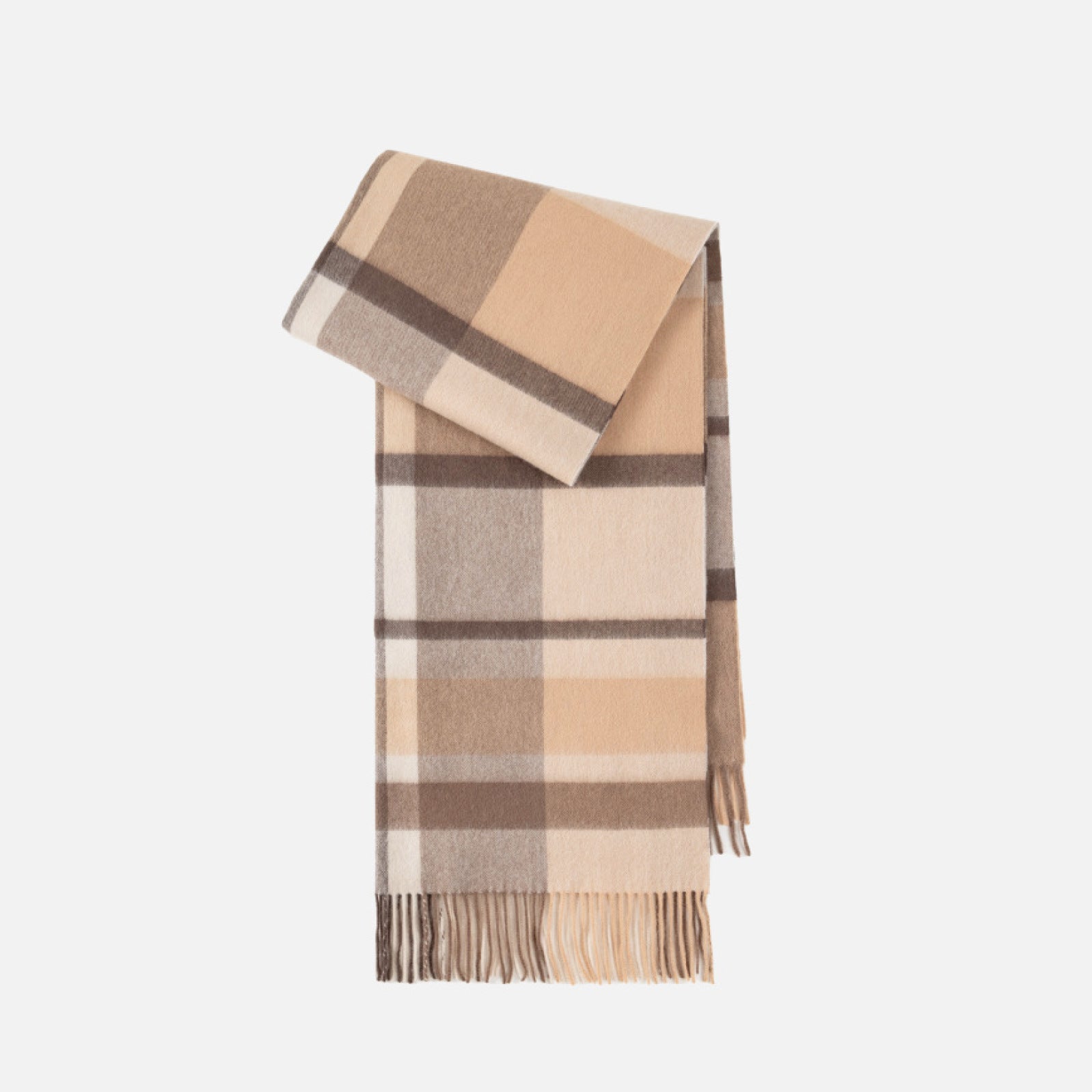 Wool Plaid Winter Shawl Scarf