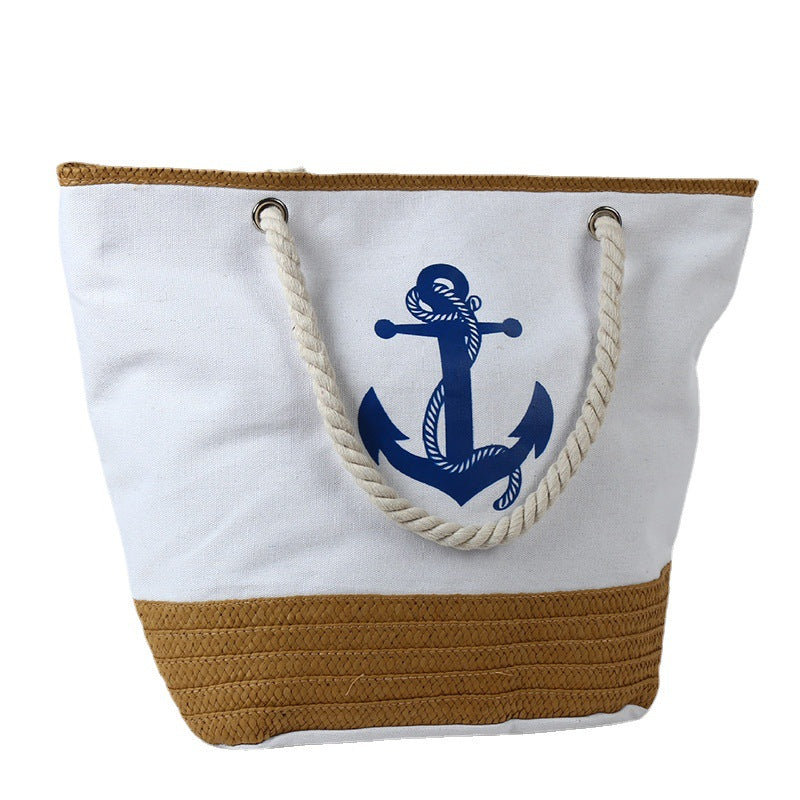 Oversized Canvas Beach Tot Bag