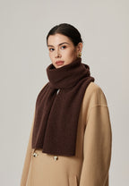 Versatile Knitted Warm Scarf - Red