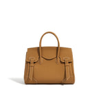 Textured Lychee-Pattern Large-Capacity Kelly Handbag