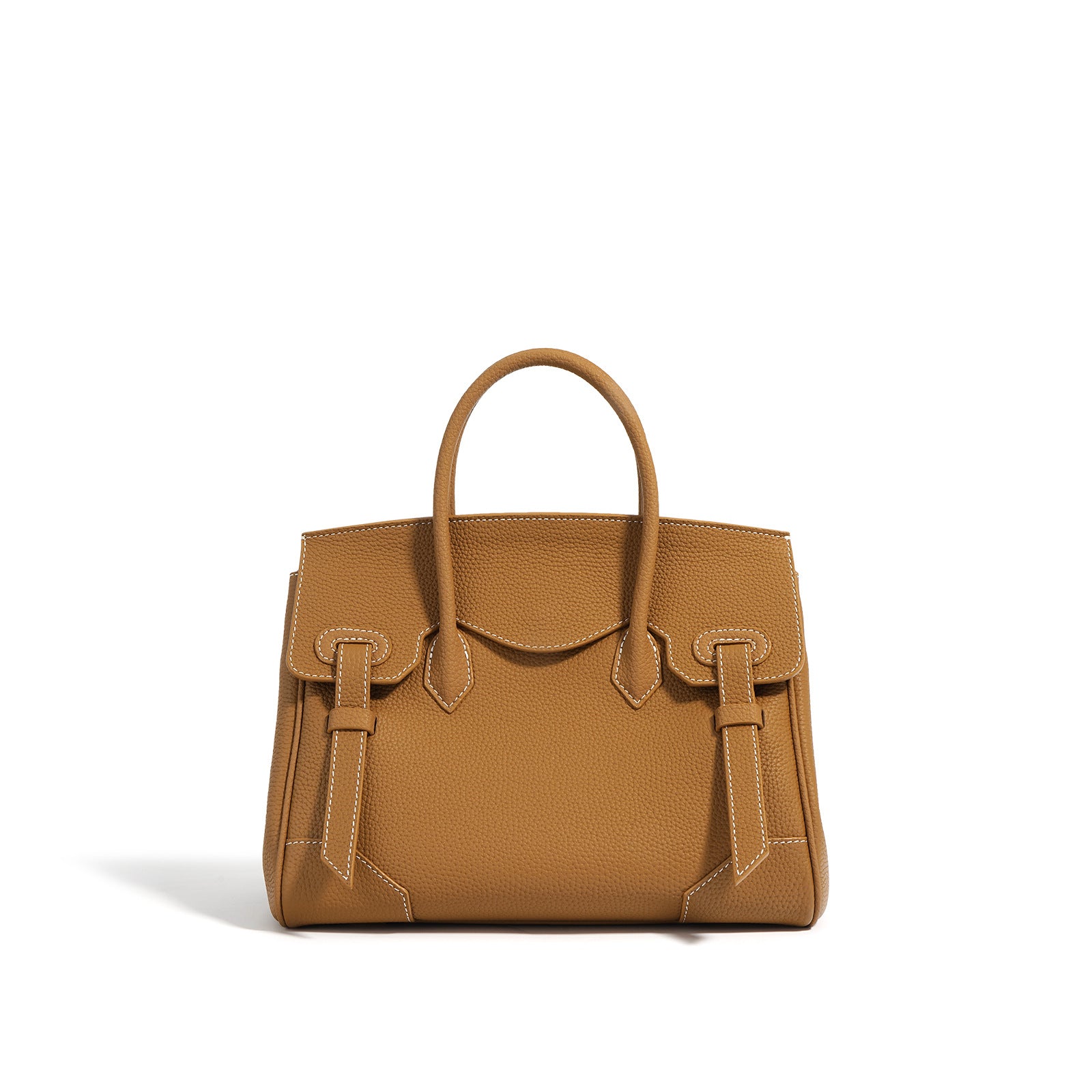 Textured Lychee-Pattern Large-Capacity Kelly Handbag