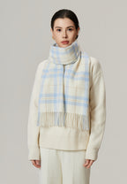 Winter Plaid Multicolor Wool Scarf